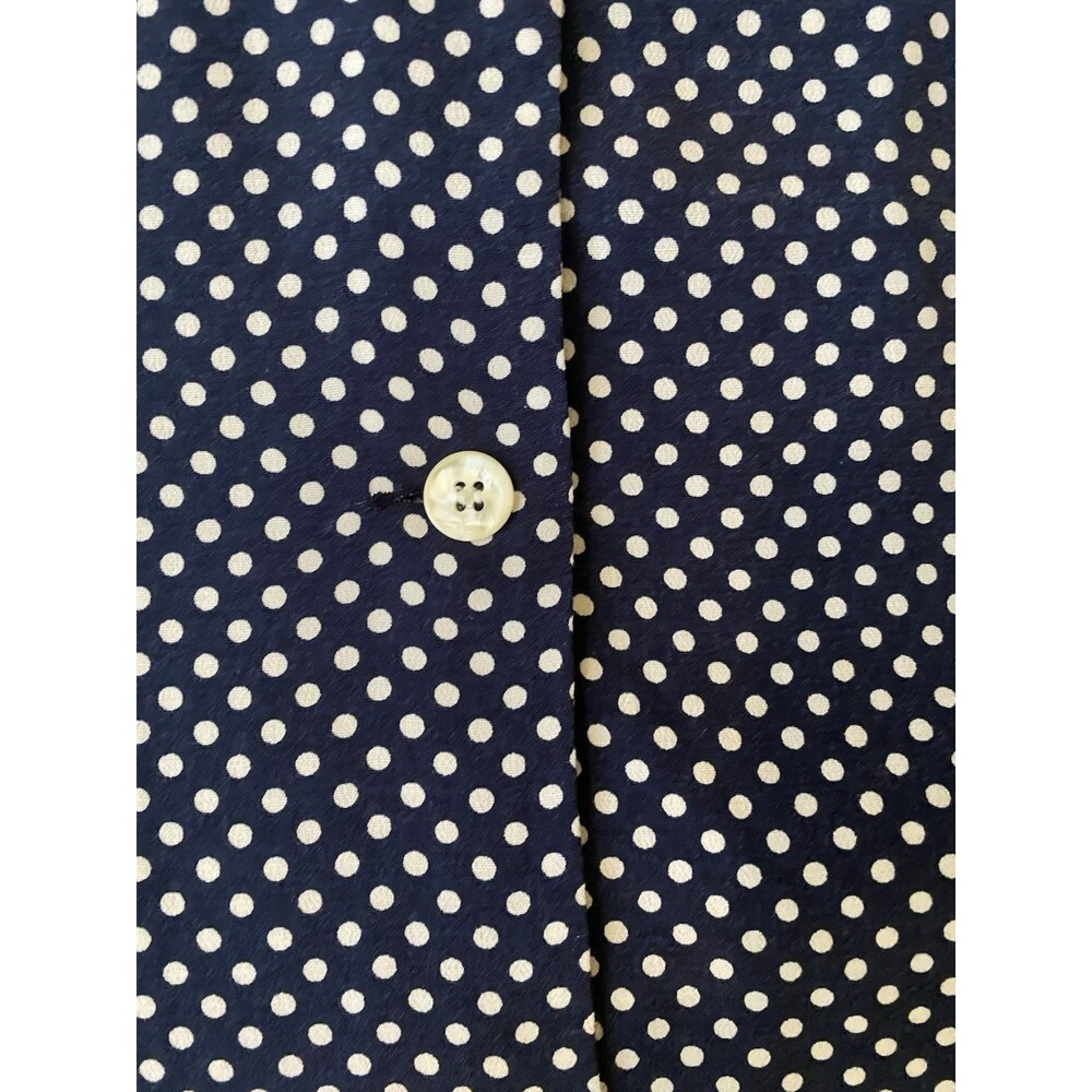 Vintage Lee David 80’s Skirt Suit Set Navy White Polka Dot Grandmacore Size 20W - Picture 4 of 16